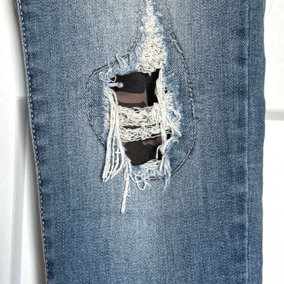Judy Blue Women’s Camo Patch Skinny Jeans Distressed Size 7/28 JB82109MD - Picture 7 of 15